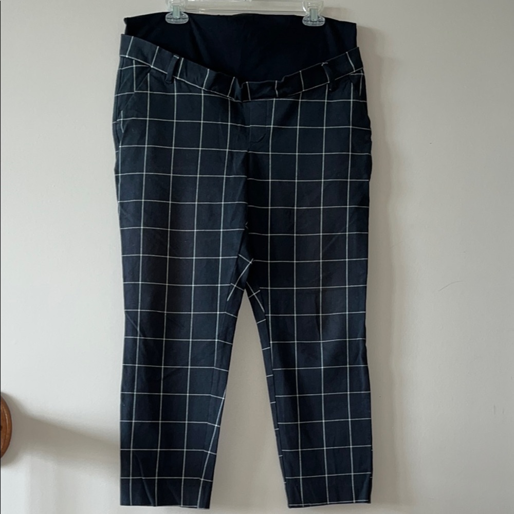 Maternity - Black/White Checkered Pants